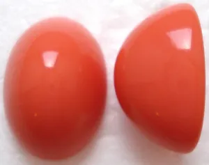 18X13MM Acrylic High Dome Oval Cab Coral