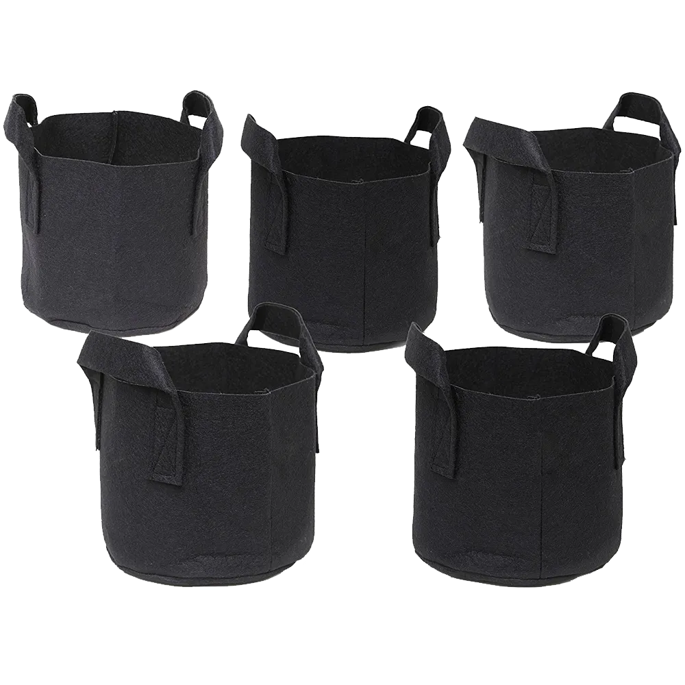 247garden 5 Pack 1 Gallon Grow Bags Aeration Fabric Pots W Handles