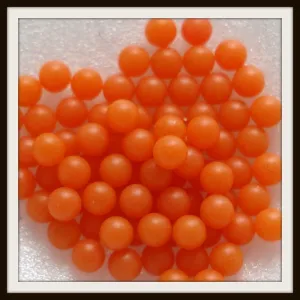 2.5mm (8988) Tango Orange Coral Undrilled Balls (20pk)