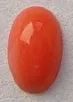 5x3mm (2195) Glass Coral Color Oval Cabochon