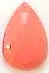 5x3mm Reconstituted Pear Shape Cabochon (Coral)