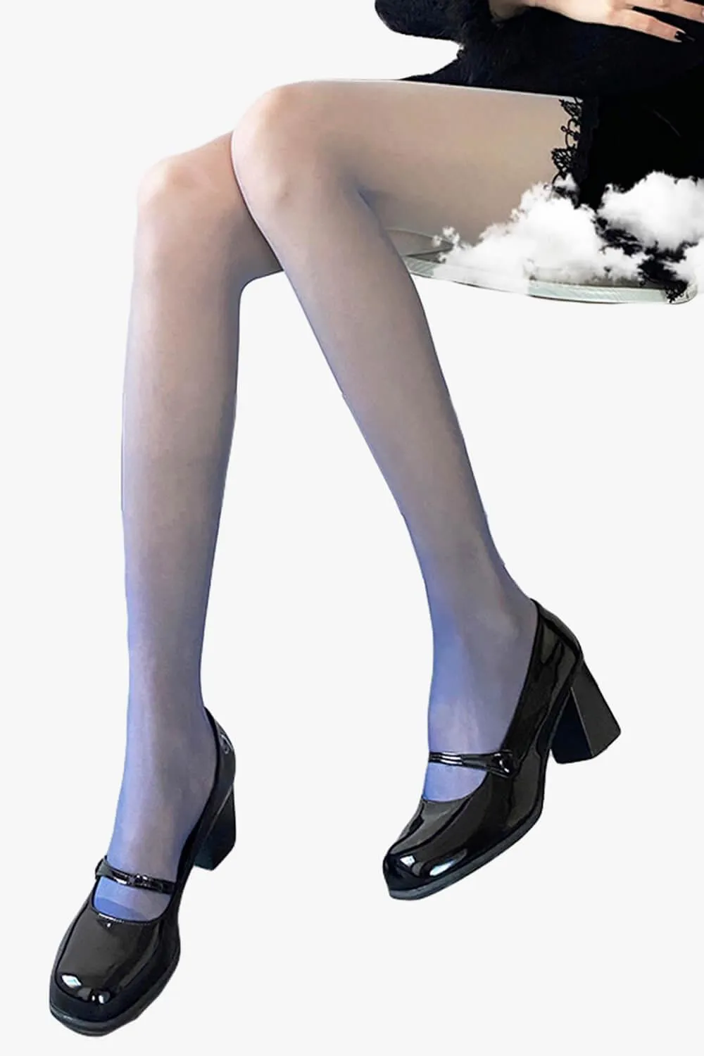 Bottom Gradient Thin Translucent Tights