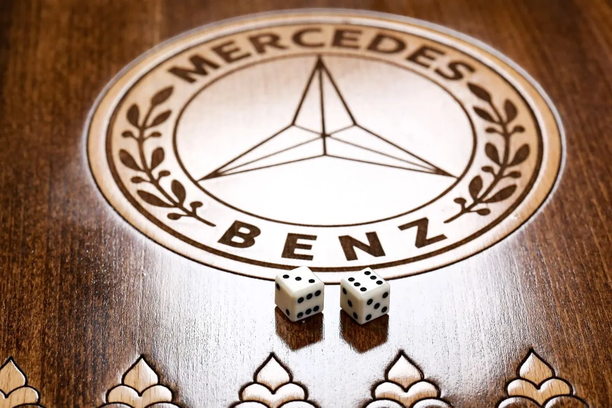 Copyrighted Premium Backgammon Chess Mercedes Benz  #AI11530Merc