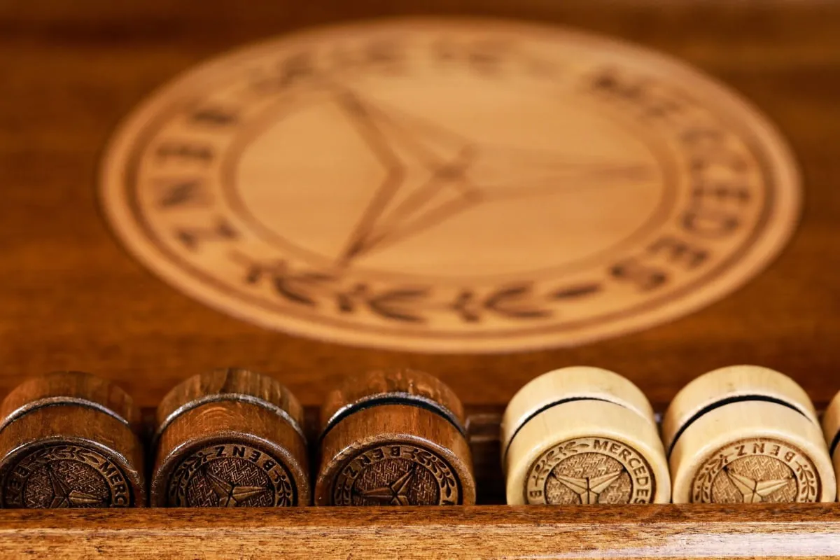 Copyrighted Premium Backgammon Chess Mercedes Benz  #AI11530Merc