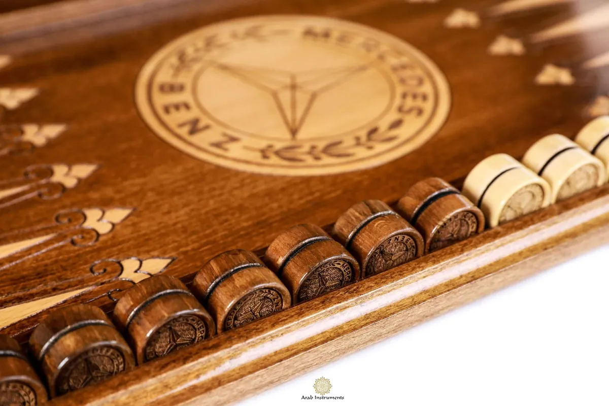 Copyrighted Premium Backgammon Chess Mercedes Benz  #AI11530Merc