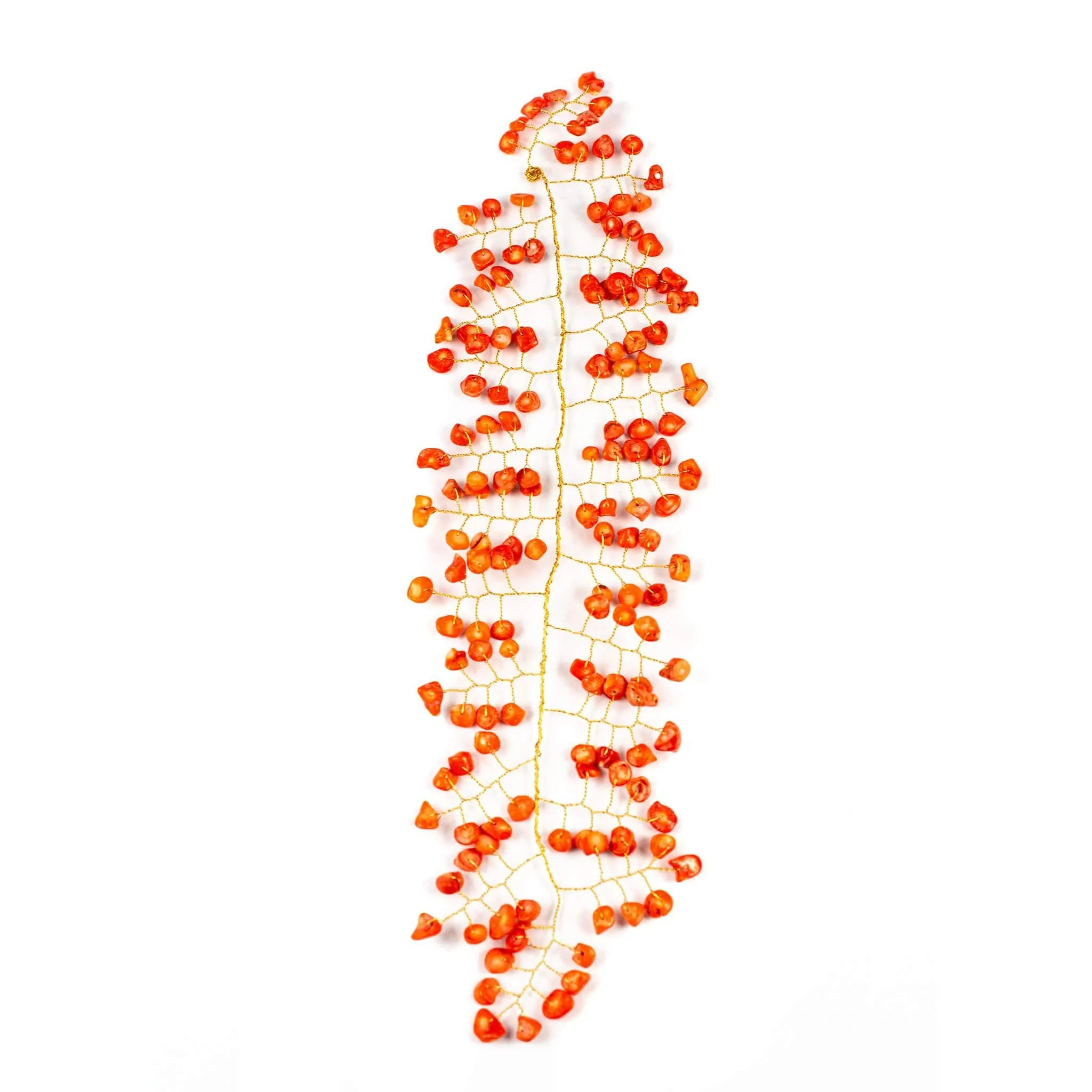 Coral Bead Wirework Headband