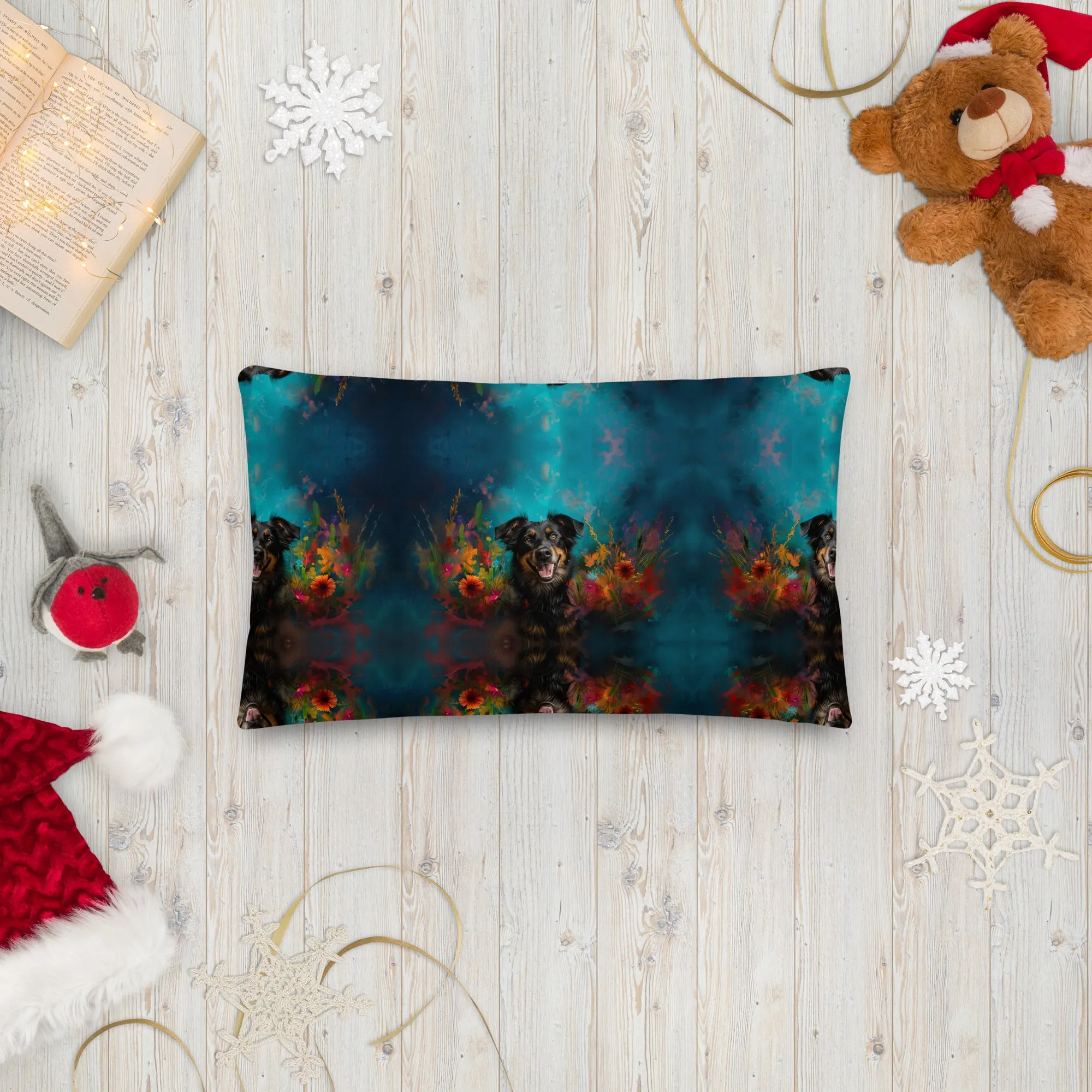 Floral Fetch Premium Pillow