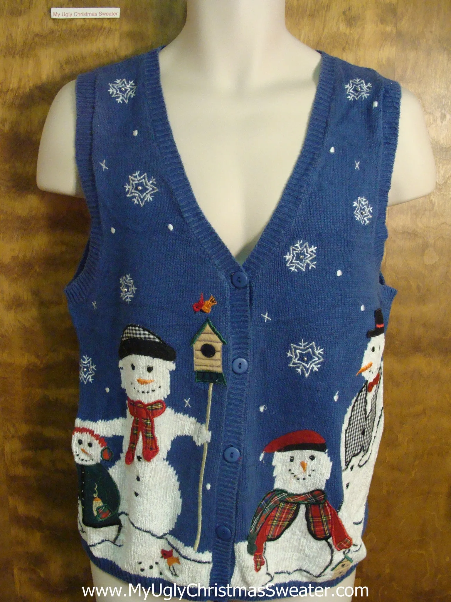 Holiday Snowman Love Ugly Christmas Sweater Vest