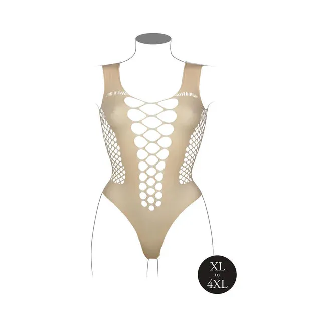 Le Desir V-Neck Teddy with Opaque Panels Queen Sizes - All Colors